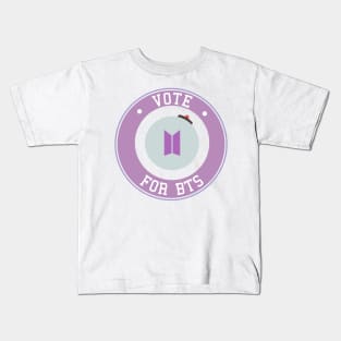 Vote for BTS logo emblem typography Kids T-Shirt